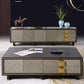 Glam Enclosed Storage TV Stand 3 Drawers and 4 Doors TV Cabinet