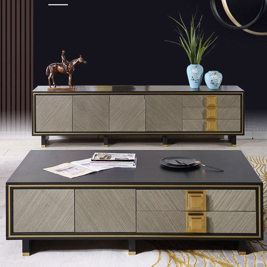 GLAM COCCAZIONE TV STOP 3 Cassetti e 4 porte TV Cabinet