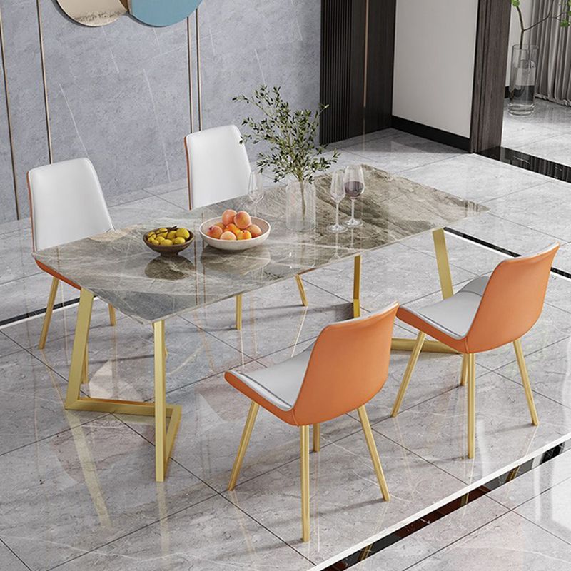 Metal Traditional Luxury Rectangular Dining Table Sintered Stone Table with Sled Base Clearhalo ' dining_table' 'Dining Tables & Seating' 'Dining Tables' 'furn' 'furn_dining_table' 'Furniture' 'furniture_dining_table' 'Kitchen & Dining Furniture' 'kitchen&dining_furn' 'kitchen' 'kitchen_dining_table' 1200x1200_4f6dd571-4854-452b-8ca9-171b7e3b5537