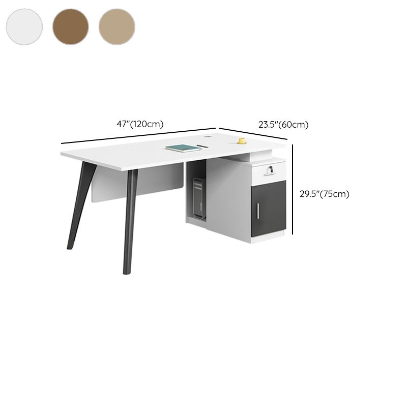 Rectangular Shaped Office Desk Wood with 1 Drawer in Brown/Black Clearhalo 'furn' 'furn_office_desk' 'Furniture' 'Office Desks' 'Office Furniture' 'office_desk' 1200x1200_4f6fd03d-d87f-4e12-8e12-4d876a675b38
