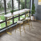Glam Style 42-inch Height Bar Table Wood Top Pub Table for Living Room Clearhalo 'Bar Furniture' 'Bar Tables' 'bar_tables' 'furn' 'furn_bar_tables' 'Furniture' 'furniture_bar_tables' 'Kitchen & Dining Furniture' 'kitchen&dining_furn' 'kitchen' 1200x1200_4f71a222-5222-4ee2-b070-e7795299b15b