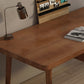 Modern Rectangular Writing Desk Solid Wood H-Shape Office Desk for Home