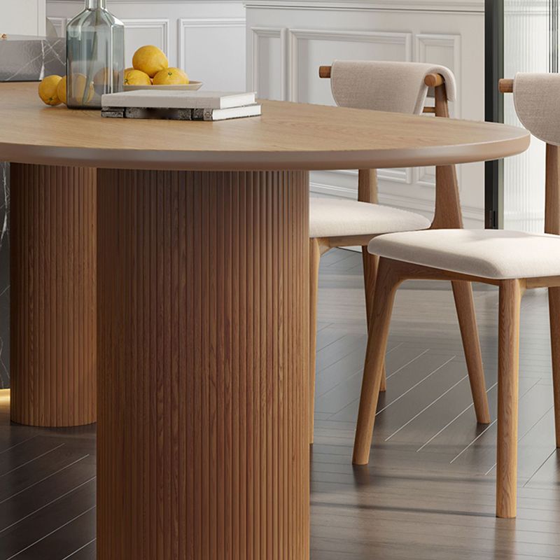 Contemporary Dining Oval Table Dining Wooden Table for Restaurant with Wood Legs Clearhalo 'Dining Tables & Seating' 'Dining Tables' 'dining_table' 'furn' 'furn_dining_table' 'Furniture' 'furniture_dining_table' 'Kitchen & Dining Furniture' 'kitchen' 'kitchen_dining_table' 1200x1200_4f74571a-65fc-46f4-af4e-0c5c0519d786
