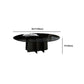 Modern Style Round Glass Table with Metal Base Pedestal Base Coffee Table