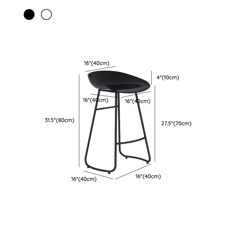 Industriële plastic tegenaankrukte barkruk met metalen basis