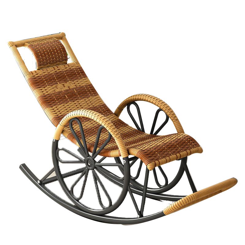 アイアンベースレジャーシングルチャイズレイジーチェアバルコニーリクライナーロッキングチェア