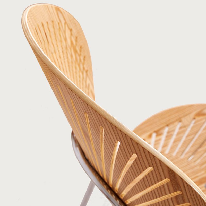 Open Back Dining Side Chair Armless Contemporary Kitchen Dining Chairs