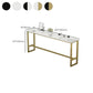 Glam Indoor Bar Stool Table Rectangle Bar Dining Table with Footrest