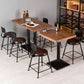 Solid Wood Industrial Style Dining Table Brown Table with Black Frame for Dinning Room Clearhalo ' dining_table' 'Dining Tables & Seating' 'Dining Tables' 'furn' 'furn_dining_table' 'Furniture' 'furniture_dining_table' 'Kitchen & Dining Furniture' 'kitchen&dining_furn' 'kitchen' 'kitchen_dining_table' 1200x1200_4f77c09a-2f7a-40a7-9a46-1494a5220fae