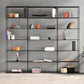 Vertical Metal Frame Bookshelf Modern Open Storage Bookcase , 10" W X 71" H
