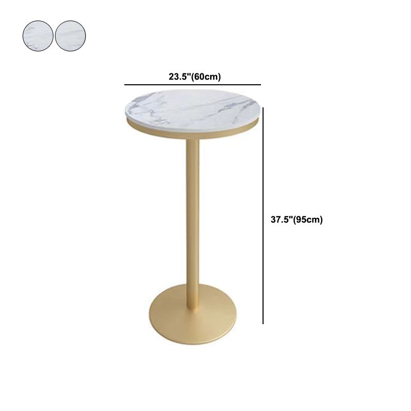 Mesa de comedor de piedra para Bar, mesa redonda Glam con pedestal para tienda de té con leche y cafetería