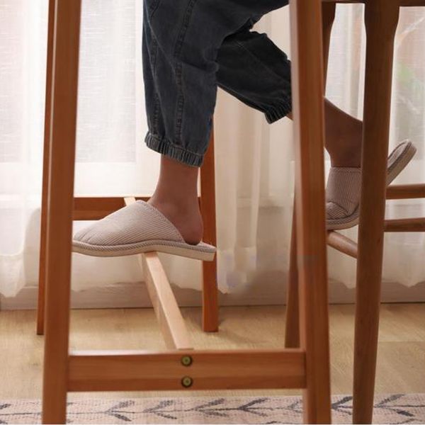 Modern Style Rectangle Bar Table Solid Wood Bistro Bar Desk with Footrest Clearhalo 'Bar Furniture' 'Bar Tables' 'bar_tables' 'furn' 'furn_bar_tables' 'Furniture' 'Kitchen & Dining Furniture' 1200x1200_4f79720b-efcf-4bce-9cfd-0b69f7114f80