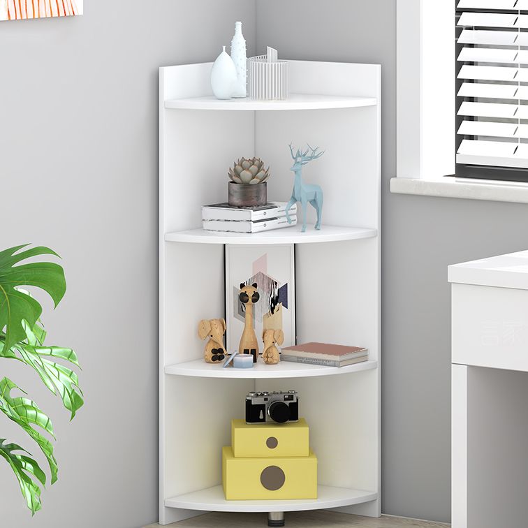 Closed Wooden Bookshelf Modern Home Living Room Multi-layer Corner Bookcase