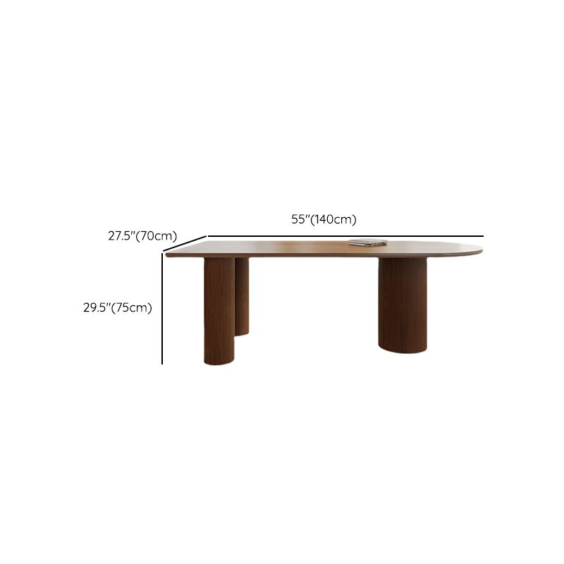 Simple Rectangle Dinner Table Dining Room Solid Wood Dining Table Clearhalo 'Dining Tables & Seating' 'Dining Tables' 'dining_table' 'furn' 'furn_dining_table' 'Furniture' 'Kitchen & Dining Furniture' 1200x1200_4f7a7a67-26b0-463e-b4b3-d696d56d9d49