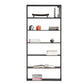 Industrial Style Bookshelf in Black Iron Shelf for Study Room Office with 5 Open Shelves Clearhalo 'Bookcases' 'furn' 'furn_bookcases' 'Furniture' 'furniture_bookcases' 'kitchen' 'kitchen_bookcases' 'Living Room Furniture' 'Office Furniture' 1200x1200_4f7b9a94-324e-4349-af75-957394c3128c