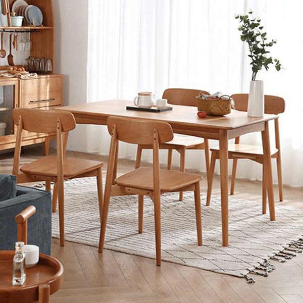 Modern Style 4 Legs Dining Table Solid Wood Dining Room Collection for Indoor Clearhalo ' dining_table' 'Dining Tables & Seating' 'Dining Tables' 'furn' 'furn_dining_table' 'Furniture' 'furniture_dining_table' 'Kitchen & Dining Furniture' 'kitchen&dining_furn' 'kitchen' 'kitchen_dining_table' 1200x1200_4f7c0d57-fd5e-49e5-a6b9-b05598c6a5d5