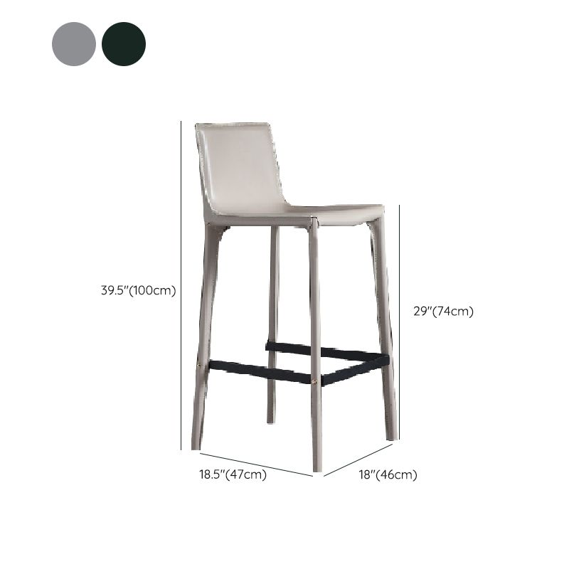 Contemporary Metal Base Bar Stool Armless Low Back Counter Stool Clearhalo 'Bar Furniture' 'Bar Stools' 'bar_stools' 'furn' 'furn_bar_stools' 'Furniture' 'Kitchen & Dining Furniture' 1200x1200_4f7d073d-d91e-4f23-90ba-ebe2defbefe4