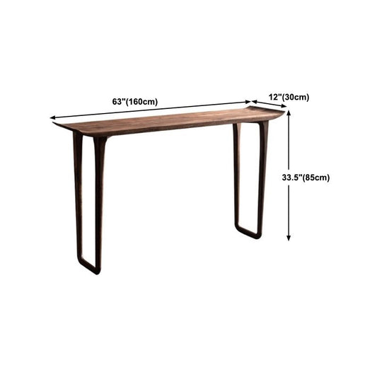 Tavolo da console in legno massiccio di pino, largo 11,81 pollici, tavolo rettangolo di accento di sala