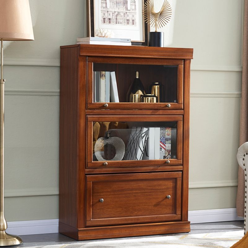 Wooden Standard Bookcase Modern Style Closed Back Vertical Bookshelf With Door Clearhalo 'Bookcases' 'furn' 'furn_bookcases' 'Furniture' 'Office Furniture' 1200x1200_4f7d90cf-cc54-4953-8f5f-a03bd2013ebe