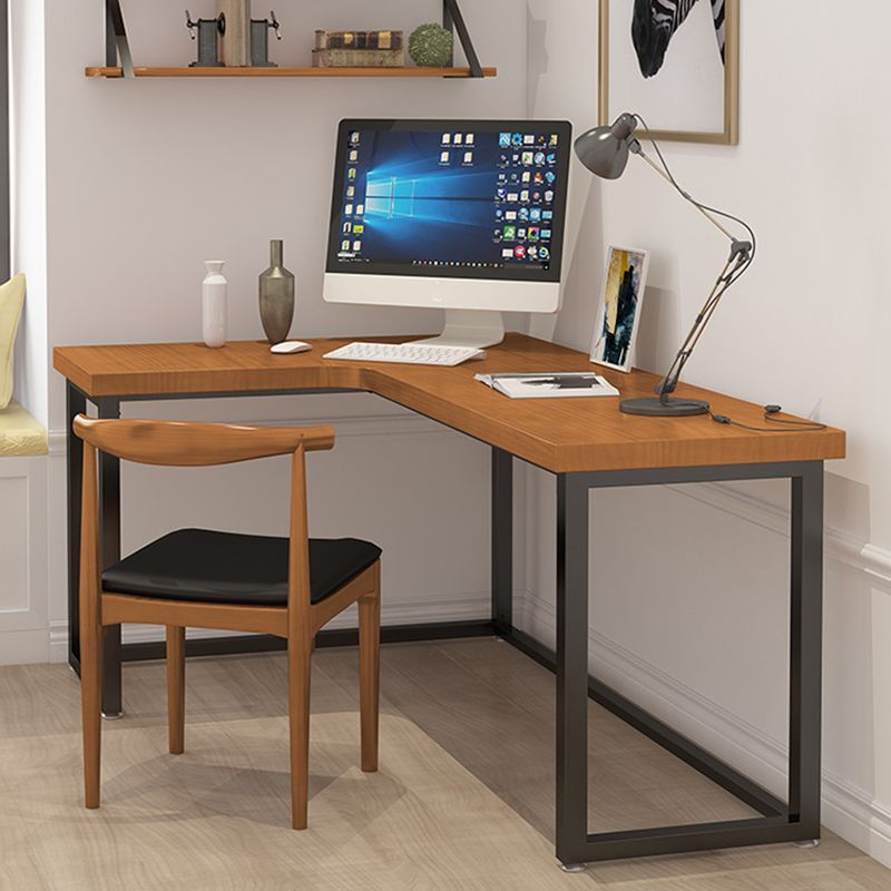 Contemporary Style Iron Office Desk L-Shape Writing Desk for Office Clearhalo 'furn' 'furn_office_desk' 'Furniture' 'Office Desks' 'Office Furniture' 'office_desk' 1200x1200_4f7e0fd6-59d0-441b-873b-340cb4a3d7e2
