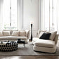 Chaise longue francese con braccioli svasati, sedia con un bracciolo per soggiorno