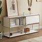 Contemporary Metal Sideboard with Drawers White Dining Buffet for Living Room Clearhalo 'buffet_sideboard' 'Buffets & Sideboards' 'furn' 'furn_buffet_sideboard' 'Furniture' 'Kitchen & Dining Furniture' 1200x1200_4f7faaeb-fd1c-4cc4-9dcf-5f6a79f0f00d