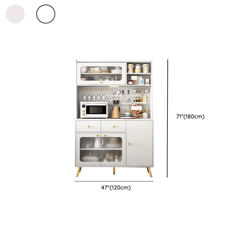 Modern Dining Hutch Faux Wood Hutch Buffet met deuren voor eetkamer