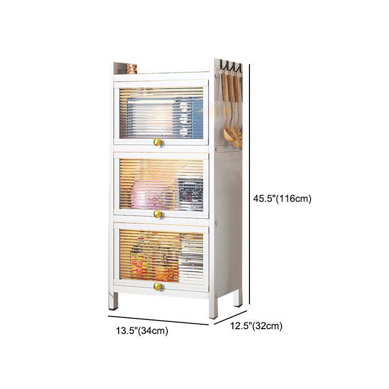 Plastic Door Iron Sideboard Modern Server Cabinet with Storage for Kitchen Clearhalo 'buffet_sideboard' 'Buffets & Sideboards' 'furn' 'furn_buffet_sideboard' 'Furniture' 'furniture_buffet_sideboard' 'Kitchen & Dining Furniture' 1200x1200_4f82aa6a-c979-4d5c-bb4f-7c2509147759