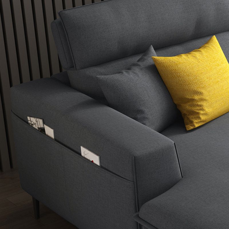 Linen Contemporary Cushions Sofa & Chaise Cushion Back Square Arm Sofa Clearhalo 'furn' 'furn_sectionals' 'Furniture' 'Living Room Furniture' 'Sectionals' 1200x1200_4f830952-10f1-4fa6-a6e9-f5f49703b23f