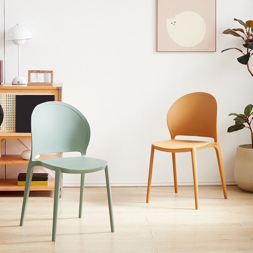 Contemporary Dining Room Dining Chair Plastic Stacking Side Chair Clearhalo 'Dining Chairs' 'Dining Tables & Seating' 'dining_chair' 'furn' 'furn_dining_chair' 'Furniture' 'Kitchen & Dining Furniture' 1200x1200_4f84f284-e863-4a2f-a0a9-5bcebc562d8a