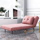 Glam Style Sled Convertible Chair Tufted Back Armless Chair in Pink Clearhalo 'Accent Chairs' 'accent_chairs' 'Chairs & Seating' 'furn' 'furn_accent_chairs' 'Furniture' 'Living Room Furniture' 1200x1200_4f89e202-7238-4d0e-9769-cbea527c645d