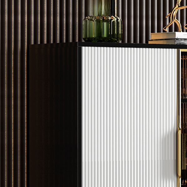 Glass Door Wood Sideboard Glam Server Cabinet with Storage for Kitchen Clearhalo 'buffet_sideboard' 'Buffets & Sideboards' 'furn' 'furn_buffet_sideboard' 'Furniture' 'Kitchen & Dining Furniture' 1200x1200_4f8afc41-9563-4f8b-ad72-6261b33b281c