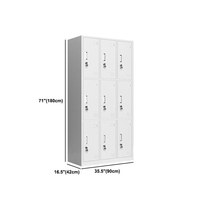 Contemporary Wardrobe White Colour Steel Wardrobe Closet with Doors Clearhalo 'Armoires & Wardrobes' 'armoires_wardrobes' 'Bedroom Furniture' 'furn' 'furn_armoires_wardrobes' 'Furniture' 1200x1200_4f8bc101-d0ab-423f-b36f-0abecd77e882