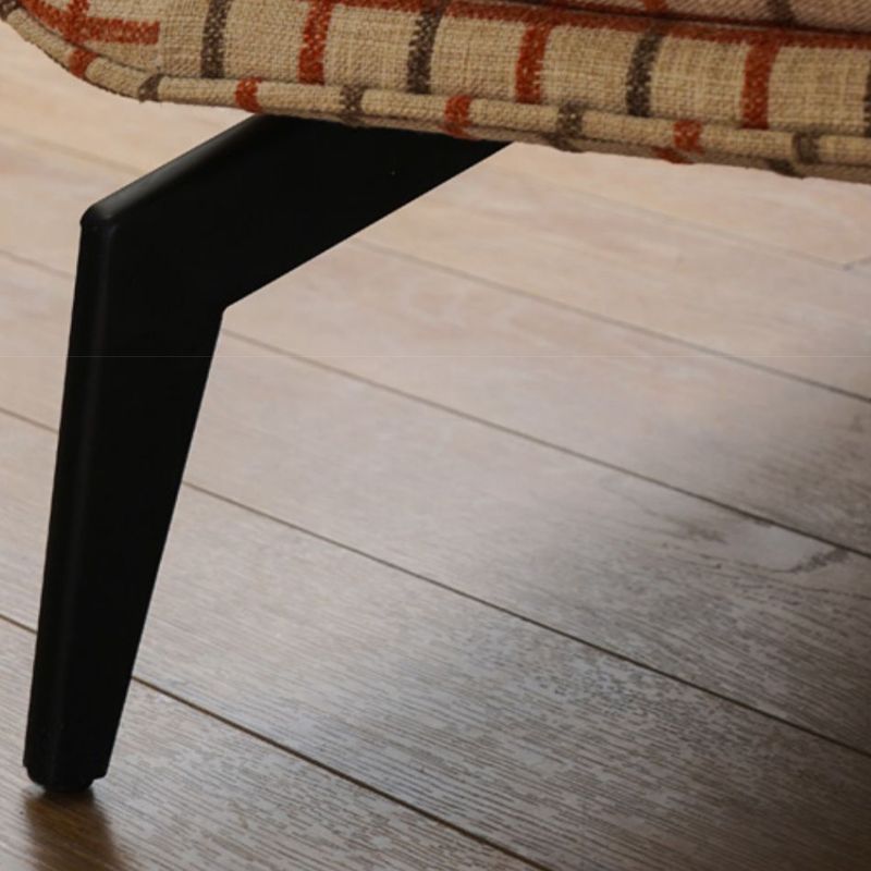 Fabric Lounge Chair Flared Arms Plaid Side Chair with Black Legs Clearhalo 'Accent Chairs' 'accent_chairs' 'Chairs & Seating' 'furn' 'furn_accent_chairs' 'Furniture' 'Living Room Furniture' 1200x1200_4f8bf591-7b37-4a9c-b8b0-cf8bf0def164