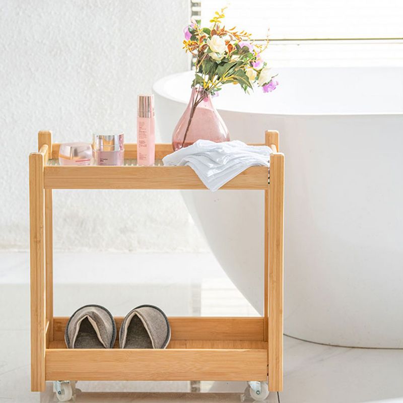 11" Wide Contemporary Corner Table Storage Clear Double Tier Accent Side Table Clearhalo 'Coffee & Accent Tables' 'End & Side Tables' 'end_side_tables' 'furn' 'furn_end_side_tables' 'Furniture' 'Living Room Furniture' 1200x1200_4f8bfdab-619b-4881-ae11-4c9642424f53