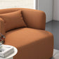 Contemporary 33.5"Wide Pillow Back Sponge Recessed Arms Chair