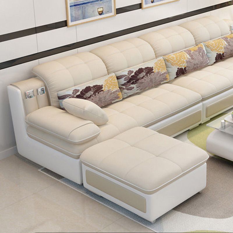 Pillow Top Arm Pillowed Back Cushions Sectionals Sofa for Four People