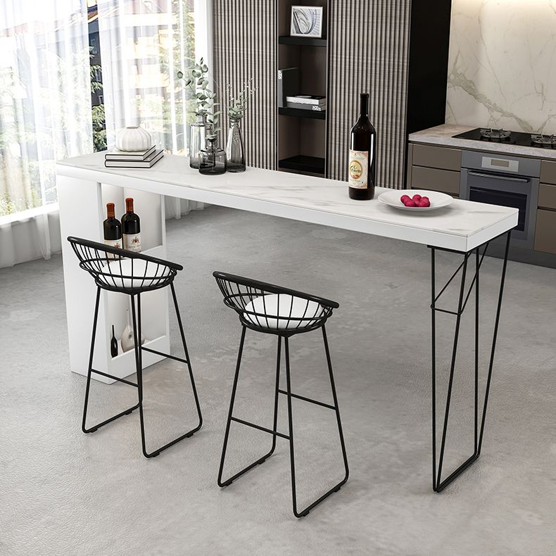 Industrial Rectangular Bar Pub Table Set 1/2/3 Pieces Bar Table and Stools Clearhalo 'Bar Furniture' 'furn' 'furn_home_bar_bar_sets' 'Furniture' 'Home Bars & Bar Sets' 'home_bar_bar_sets' 'Kitchen & Dining Furniture' 1200x1200_4f8e9b01-bb52-4681-8caa-cb81977ffa09