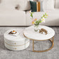 Round Coffee Table Slate Frame Nesting Coffee Table Set with Drawer Clearhalo 'Coffee & Accent Tables' 'Coffee Tables' 'coffee_tables' 'furn' 'furn_coffee_tables' 'Furniture' 'Living Room Furniture' 1200x1200_4f8ef32d-61c9-41f4-81bd-88fab762f1c5