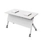 Rectangular Shaped Folding Writing Desk Wood with Metal Legs in White Clearhalo 'furn' 'furn_office_desk' 'Furniture' 'Office Desks' 'Office Furniture' 'office_desk' 1200x1200_4f92f9fa-6fcb-42f4-8114-13d9dc912f01