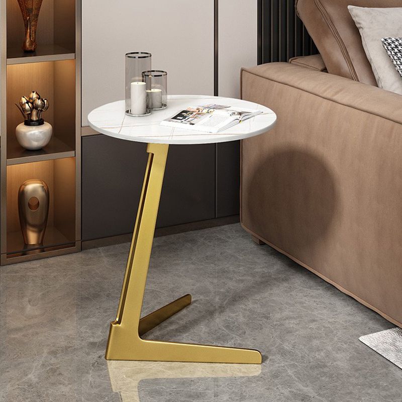 18-inch Pedestal End Table Modern Marble Top Side Table for Living Room Clearhalo 'Coffee & Accent Tables' 'End & Side Tables' 'end_side_table' 'Furniture' 'furniture_end_side_table' 'Living Room Furniture' 1200x1200_4f930ed2-3435-467a-aad2-0528c26bff34