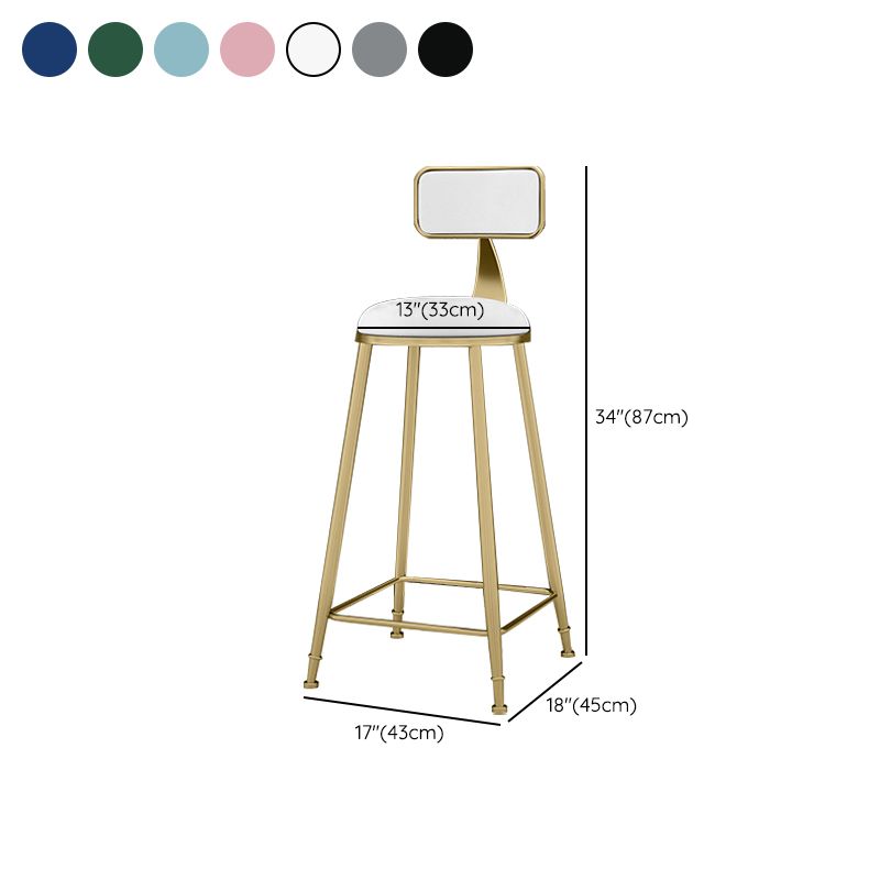 布張りのダイニングスツールグラマー腰部のスツールと金属メタルベース
