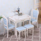 White Extendable Dining Table Solid Wood Dining Table for Dining Room