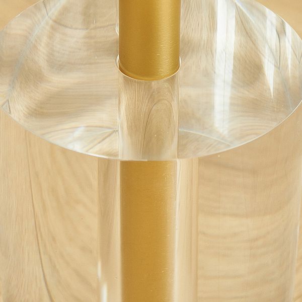 Glam Sofa Side Accent Table Plastic Clear Round Living Room Corner Table