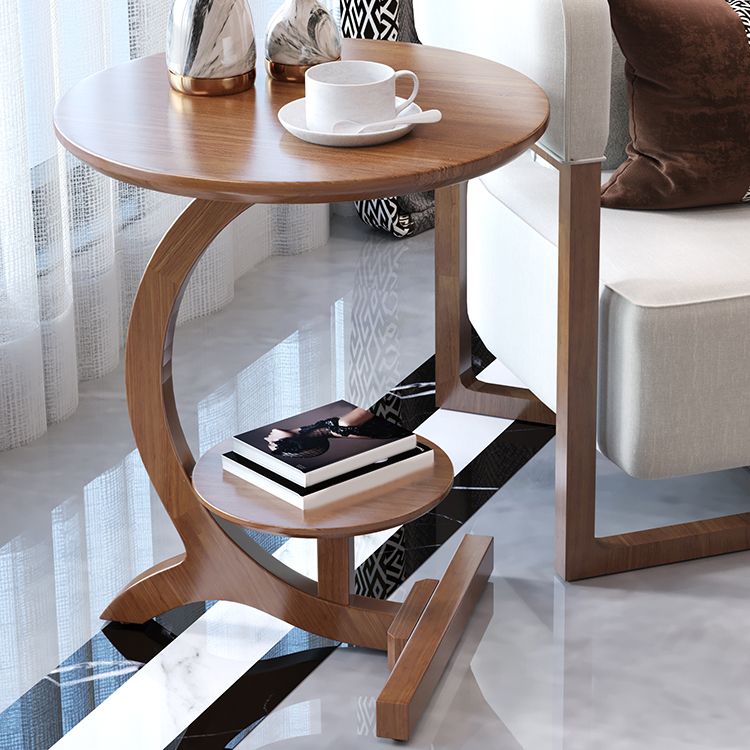 23,6 "tavolo da divano rotondo in legno in legno in legno in stile 23.6"