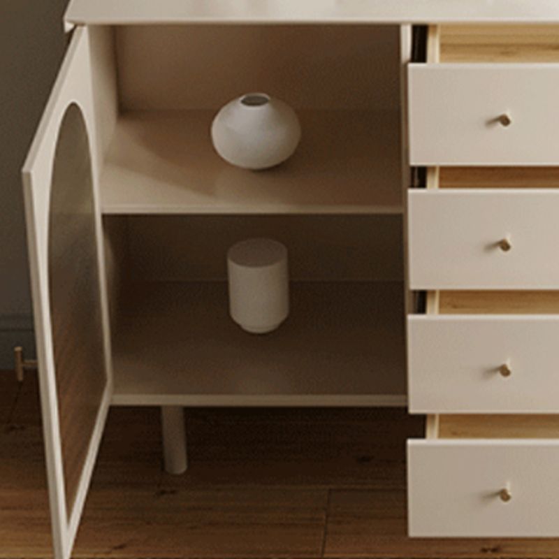 Contemporary Dining Buffet with Drawers Wood Buffet Server for Kitchen Clearhalo 'buffet_sideboard' 'Buffets & Sideboards' 'furn' 'furn_buffet_sideboard' 'Furniture' 'Kitchen & Dining Furniture' 1200x1200_4f941540-aef8-438c-85b2-14c27380affb