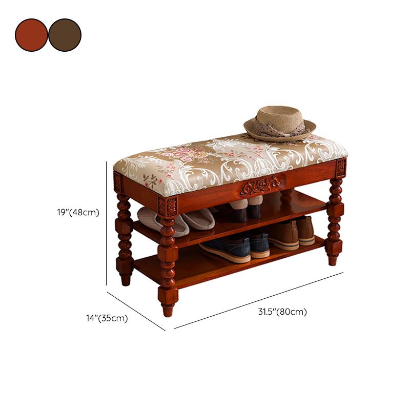 Mid-Century Modern Rubberwood Seating Bench Rectangle Shoe Storage Entryway Bench Clearhalo 'Benches' 'Chairs & Seating' 'furn' 'furn_benches' 'Furniture' 'Living Room Furniture' 1200x1200_4f947215-66fa-4de1-96dc-b6696af00c43