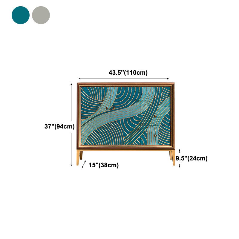 Glam Dining Server Wood and Metal Sideboard Cabinet with Drawers and Storage Clearhalo 'buffet_sideboard' 'Buffets & Sideboards' 'Furniture' 'furniture_buffet_sideboard' 'Kitchen & Dining Furniture' 1200x1200_4f9679f5-124e-4815-b5b4-551be2e84e4f