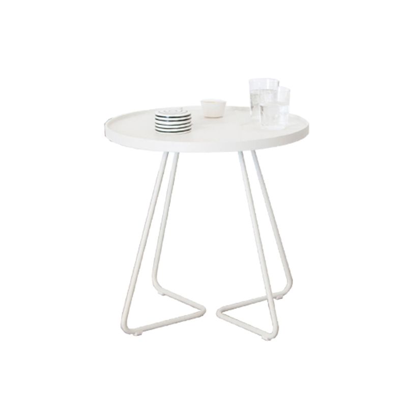17.7"/19.7" Tall Metal Round Tray Top Side Table Iron Sled End Table Clearhalo 'Coffee & Accent Tables' 'End & Side Tables' 'end_side_tables' 'furn' 'furn_end_side_tables' 'Furniture' 'Living Room Furniture' 1200x1200_4f96f094-598f-4bf5-8d39-fd47435b482e