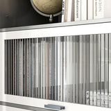 Libreria in legno ingegnerizzato in legno con porte chiuse in libreria incluse